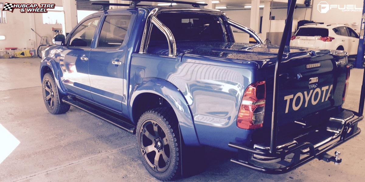 vehicle gallery/toyota hilux fuel beast d564 20X9  Black & Machined with Dark Tint wheels and rims