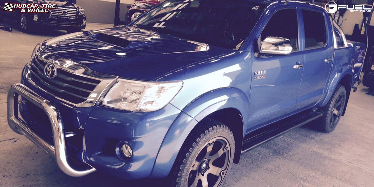 vehicle gallery/toyota hilux fuel beast d564 20X9  Black & Machined with Dark Tint wheels and rims