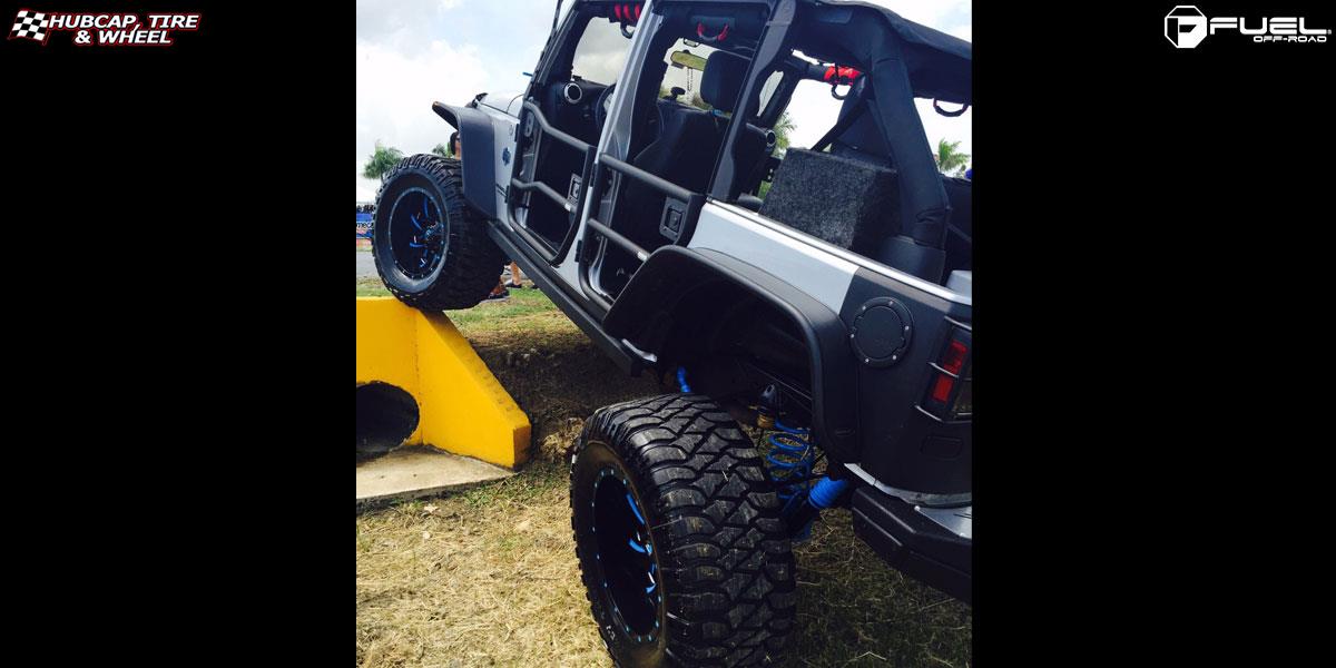 vehicle gallery/jeep wrangler fuel cleaver d239 20X12  Gloss Black & Milled wheels and rims