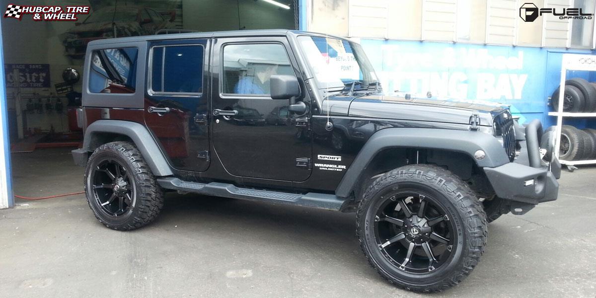 vehicle gallery/jeep wrangler fuel coupler d556 20X10  Black & Machined with Dark Tint wheels and rims