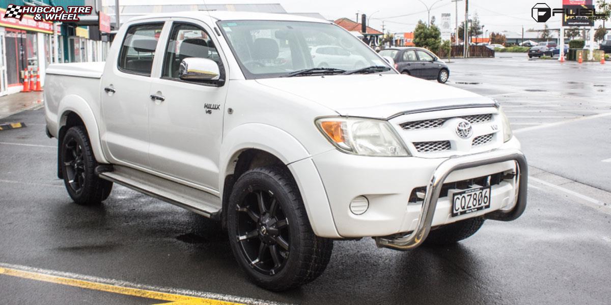 vehicle gallery/toyota hilux fuel coupler d556 20X9  Black & Machined with Dark Tint wheels and rims