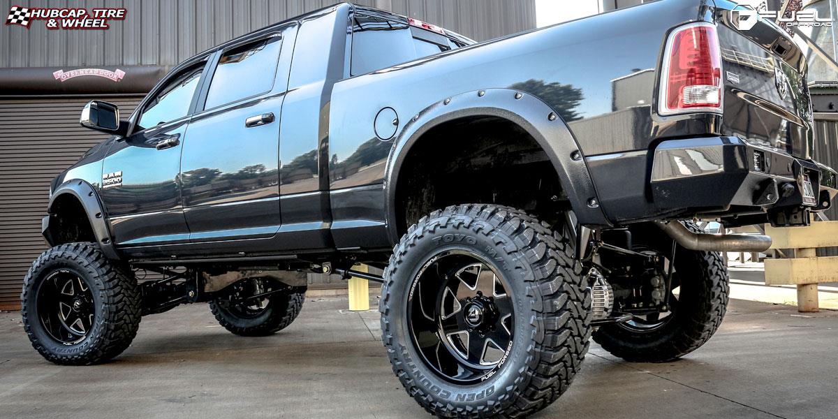 vehicle gallery/ram 3500 fuel forged ff17 22X12  Gloss Black & Milled wheels and rims