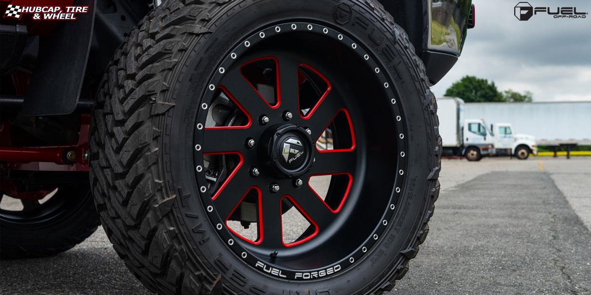 vehicle gallery/chevrolet silverado fuel forged ff02 22X10  Matte Black & Milled with Color Matched Windows wheels and rims