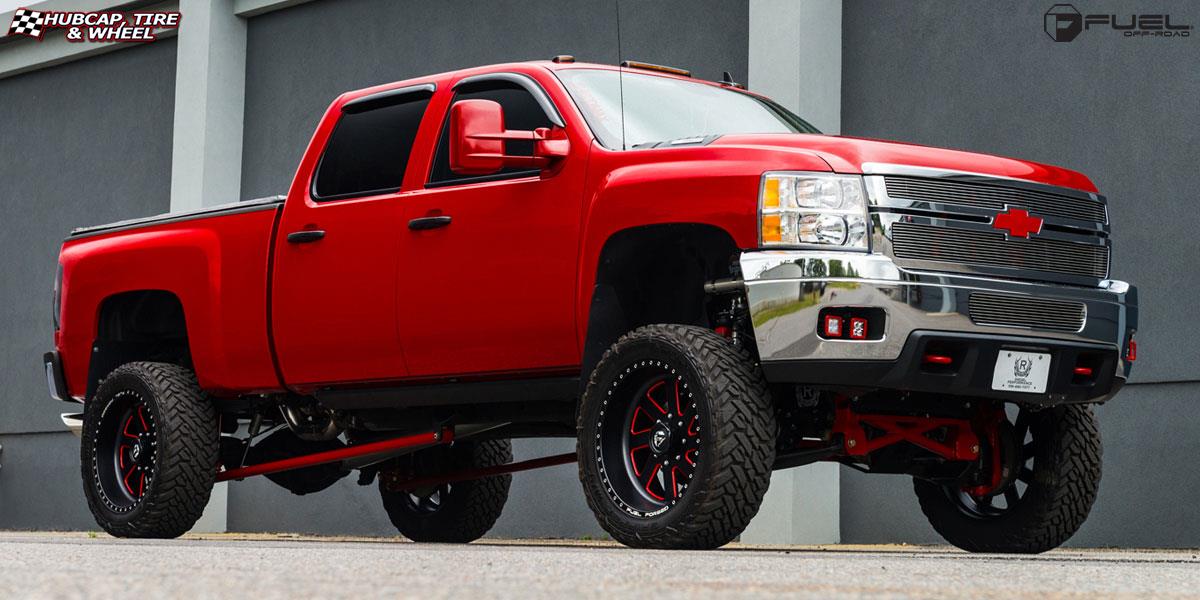 vehicle gallery/chevrolet silverado fuel forged ff02 22X10  Matte Black & Milled with Color Matched Windows wheels and rims