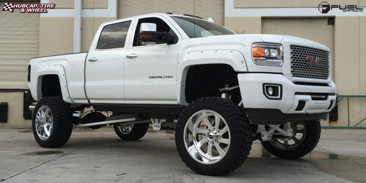 vehicle gallery/gmc sierra 2500 fuel forged ff12 24X12  Hi Luster Polish wheels and rims