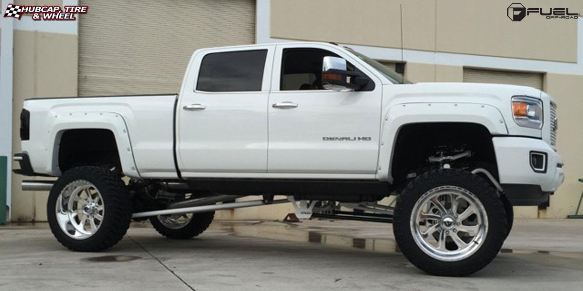 vehicle gallery/gmc sierra 2500 fuel forged ff12 24X12  Hi Luster Polish wheels and rims