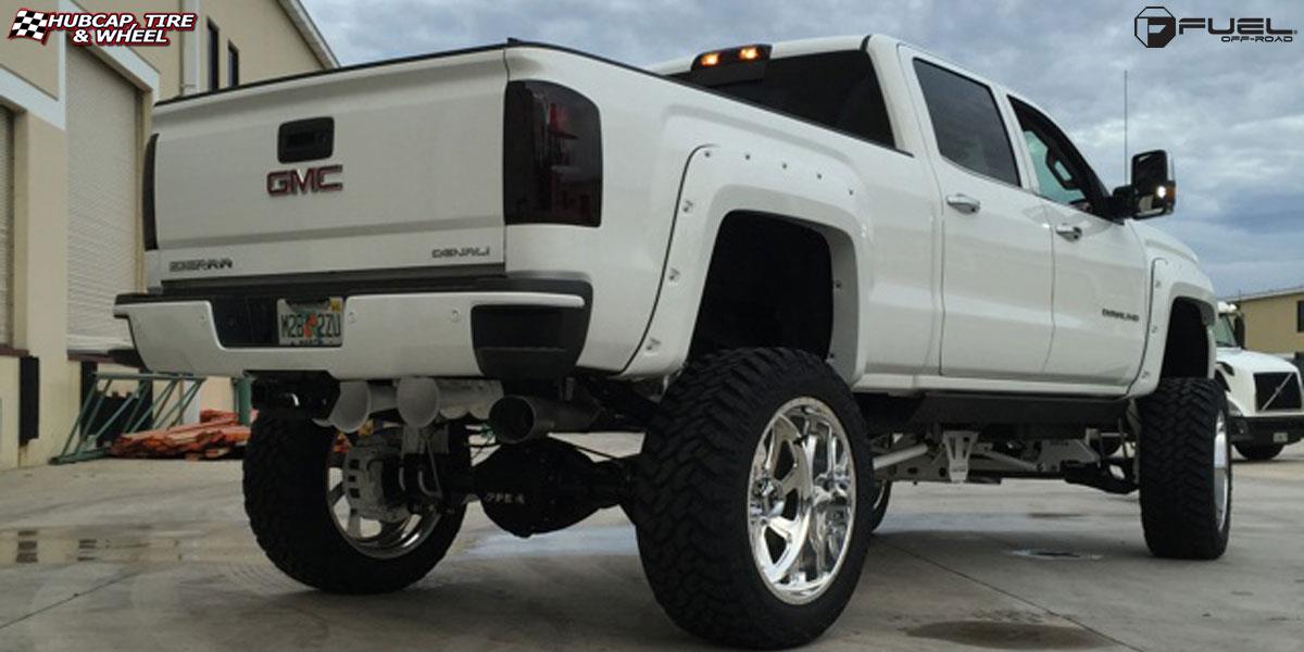 vehicle gallery/gmc sierra 2500 fuel forged ff12 24X12  Hi Luster Polish wheels and rims