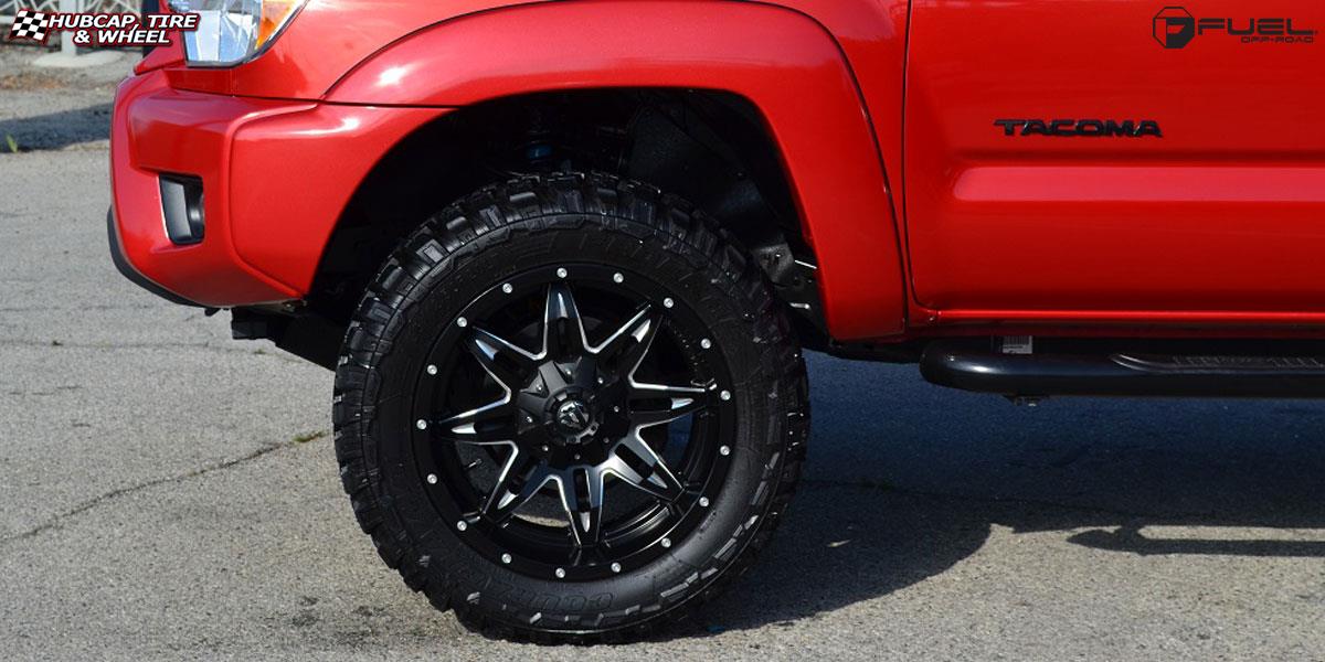 vehicle gallery/toyota tacoma fuel lethal d567 20X9  Black & Milled wheels and rims