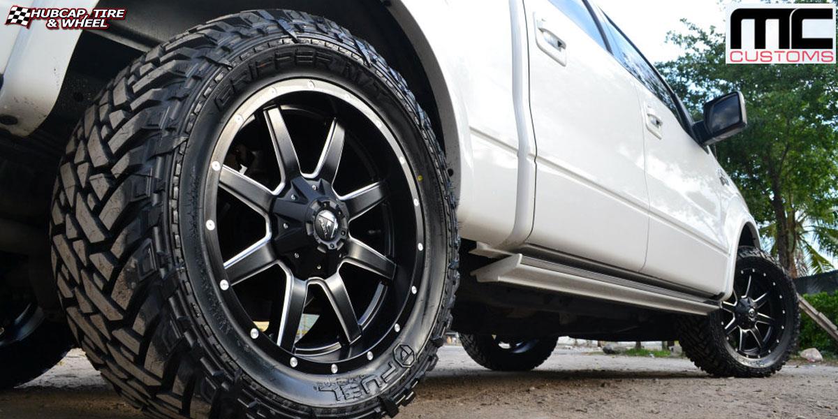 vehicle gallery/ford f 150 fuel maverick d538 20X9 Black & Milled wheels and rims