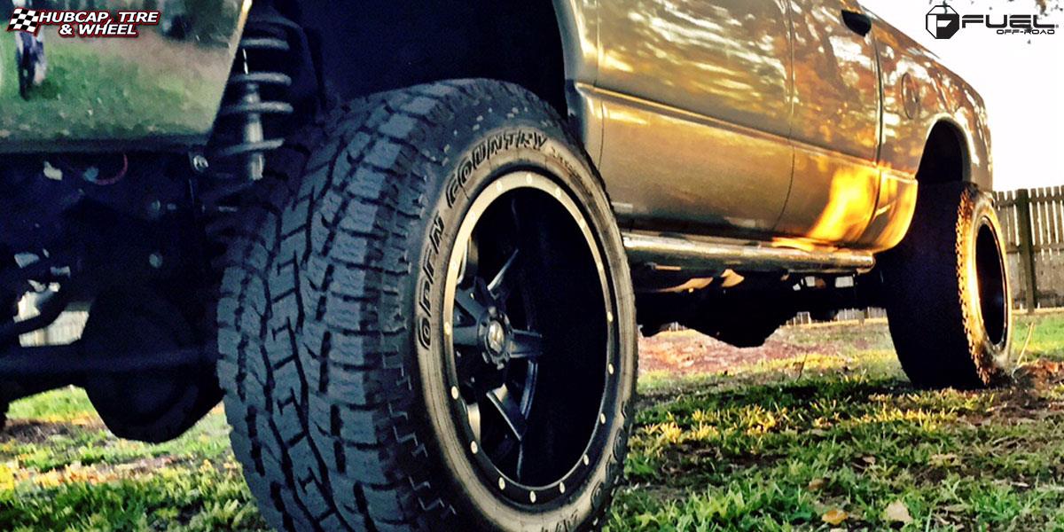 vehicle gallery/dodge 2500 fuel maverick d538 20X12  Black & Milled wheels and rims