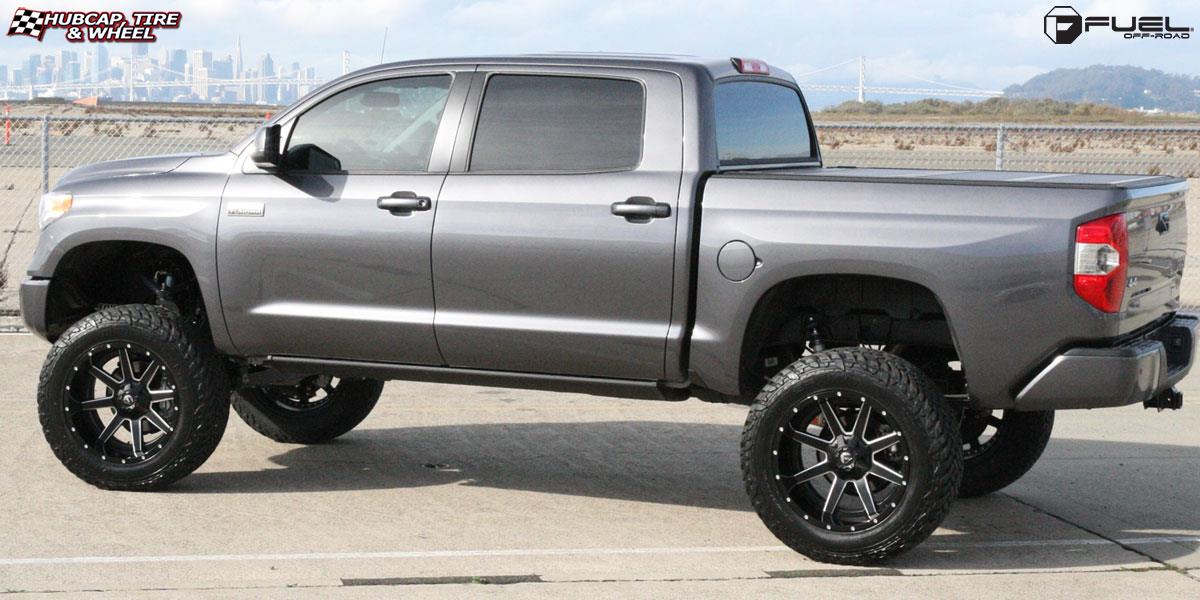 vehicle gallery/toyota tundra fuel maverick d262 22X12 Black & Milled wheels and rims