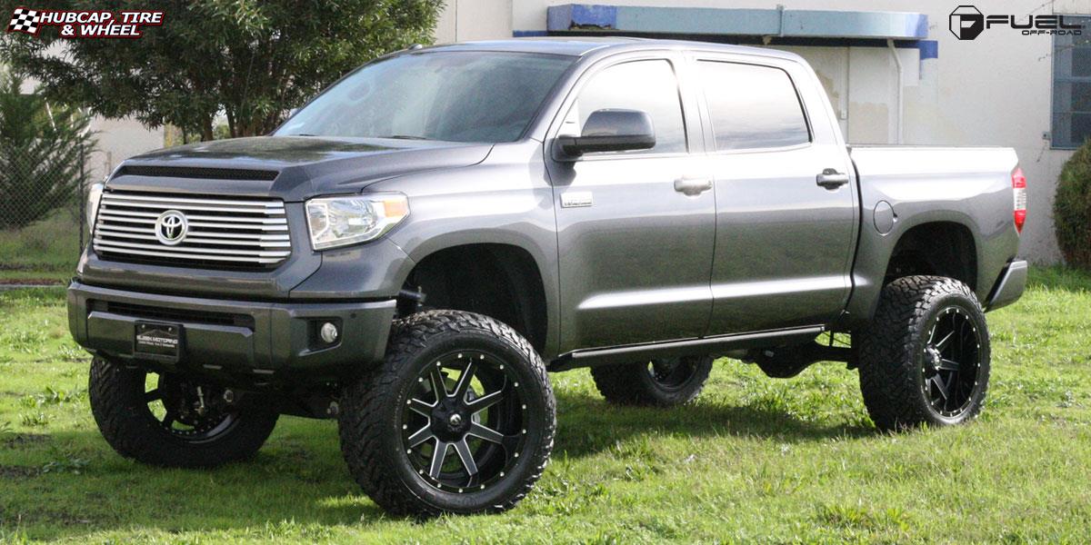 vehicle gallery/toyota tundra fuel maverick d262 22X12 Black & Milled wheels and rims