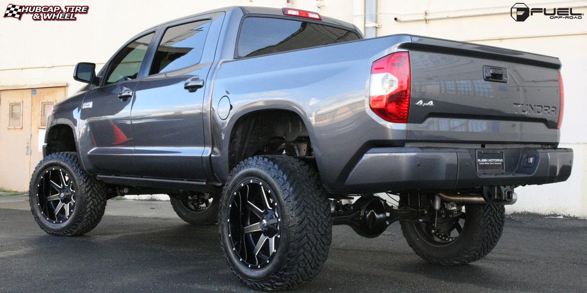 vehicle gallery/toyota tundra fuel maverick d262 22X12 Black & Milled wheels and rims