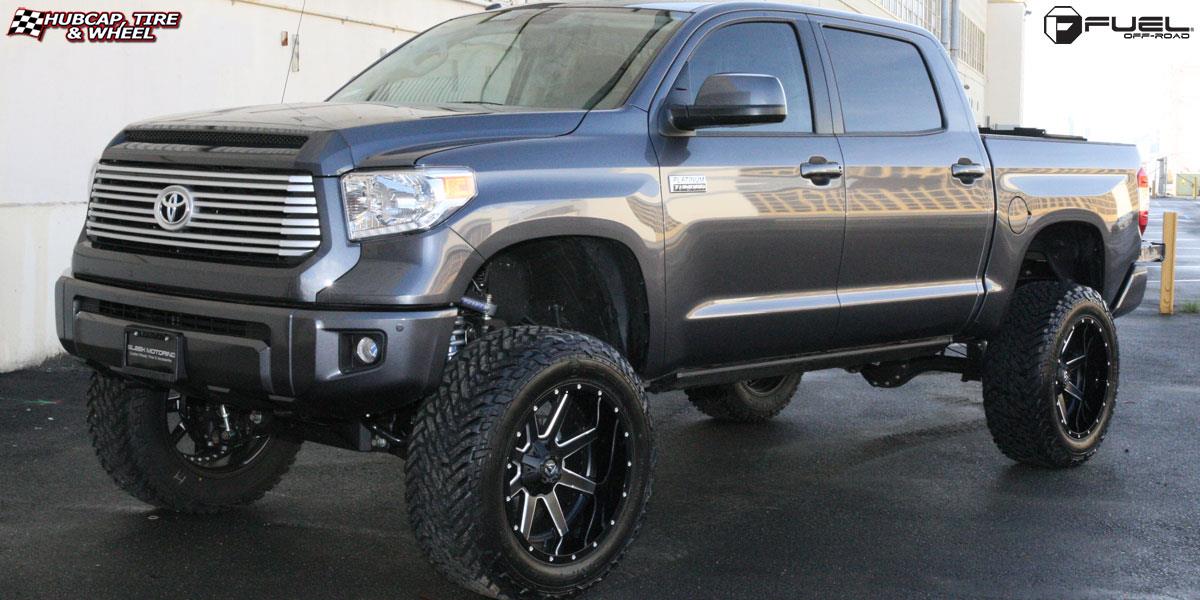 vehicle gallery/toyota tundra fuel maverick d262 22X12 Black & Milled wheels and rims