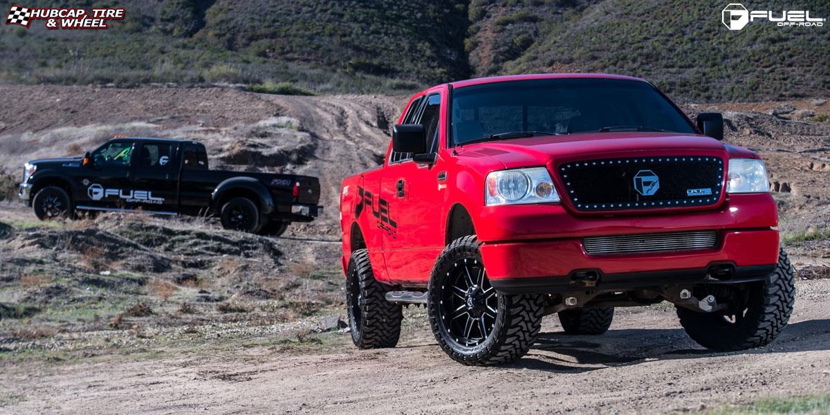 vehicle gallery/ford f 150 fuel maverick d538 20X9 Black & Milled wheels and rims