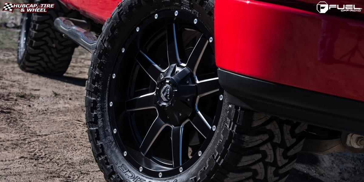 vehicle gallery/ford f 150 fuel maverick d538 20X9 Black & Milled wheels and rims