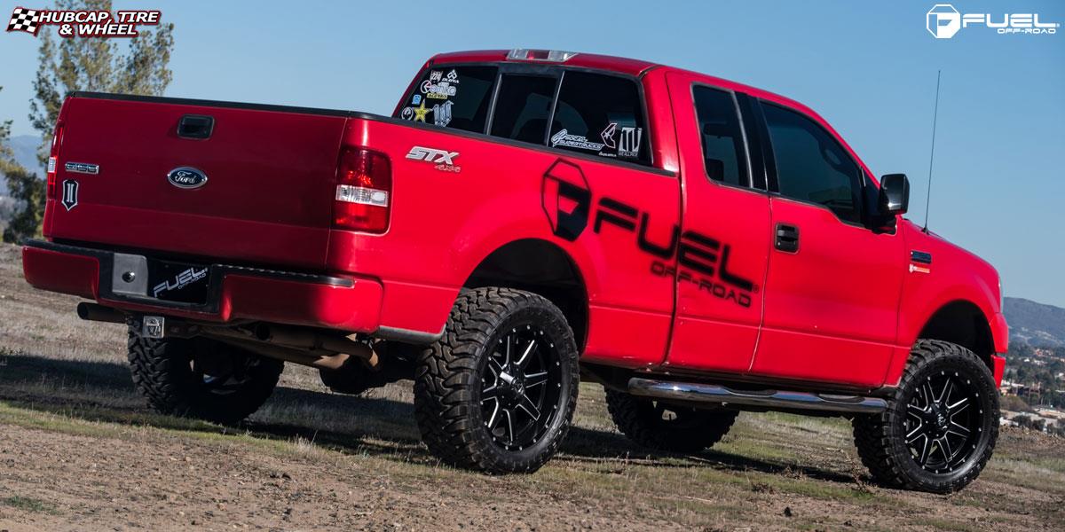 vehicle gallery/ford f 150 fuel maverick d538 20X9 Black & Milled wheels and rims