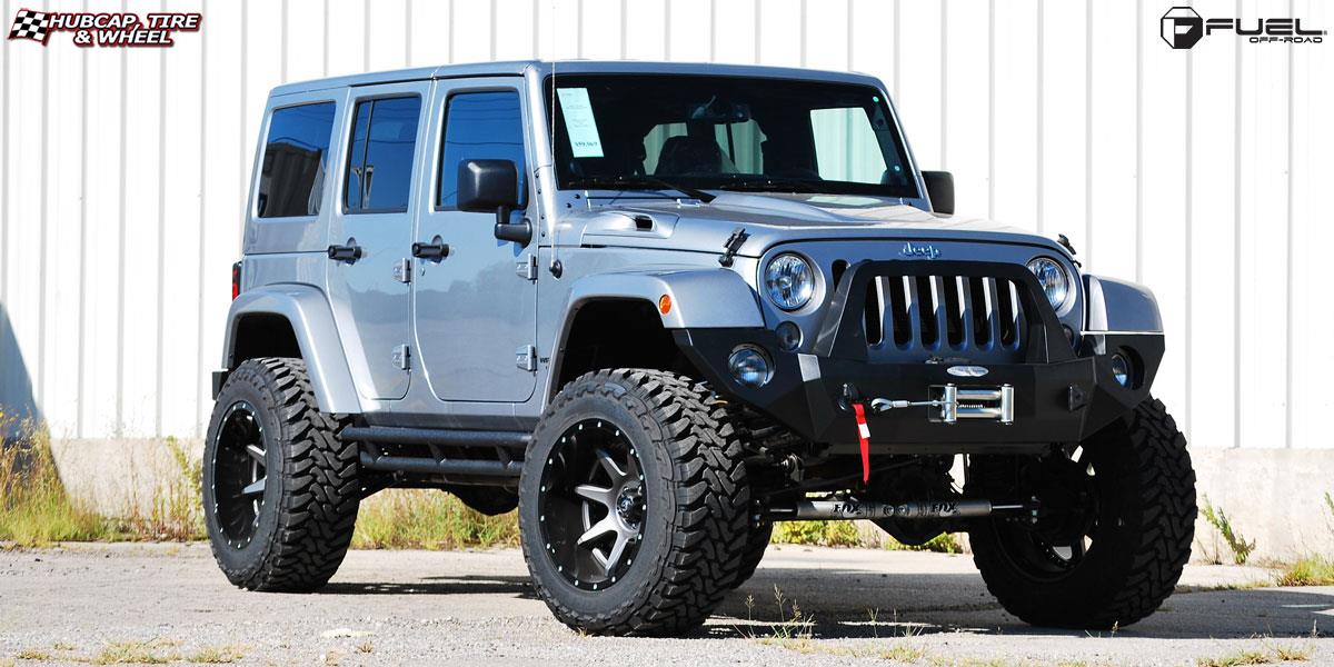 vehicle gallery/jeep wrangler fuel rampage d238 20X12  Anthracite center, gloss black lip wheels and rims