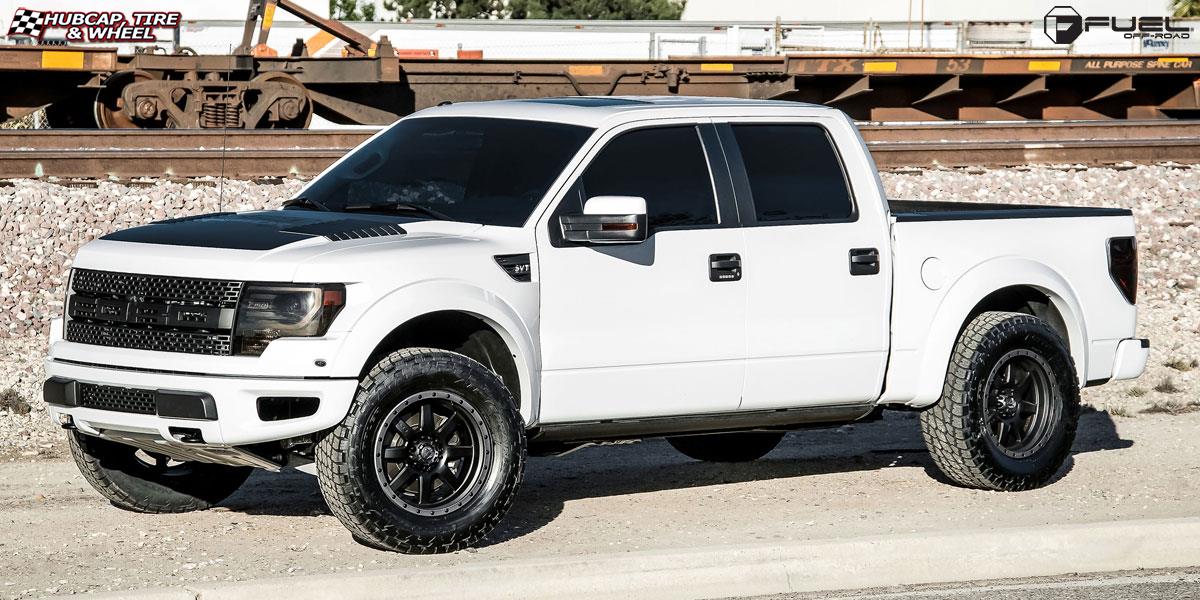 vehicle gallery/ford f 150 fuel trophy d551 20X9  Matte Black w/ Anthracite Ring wheels and rims