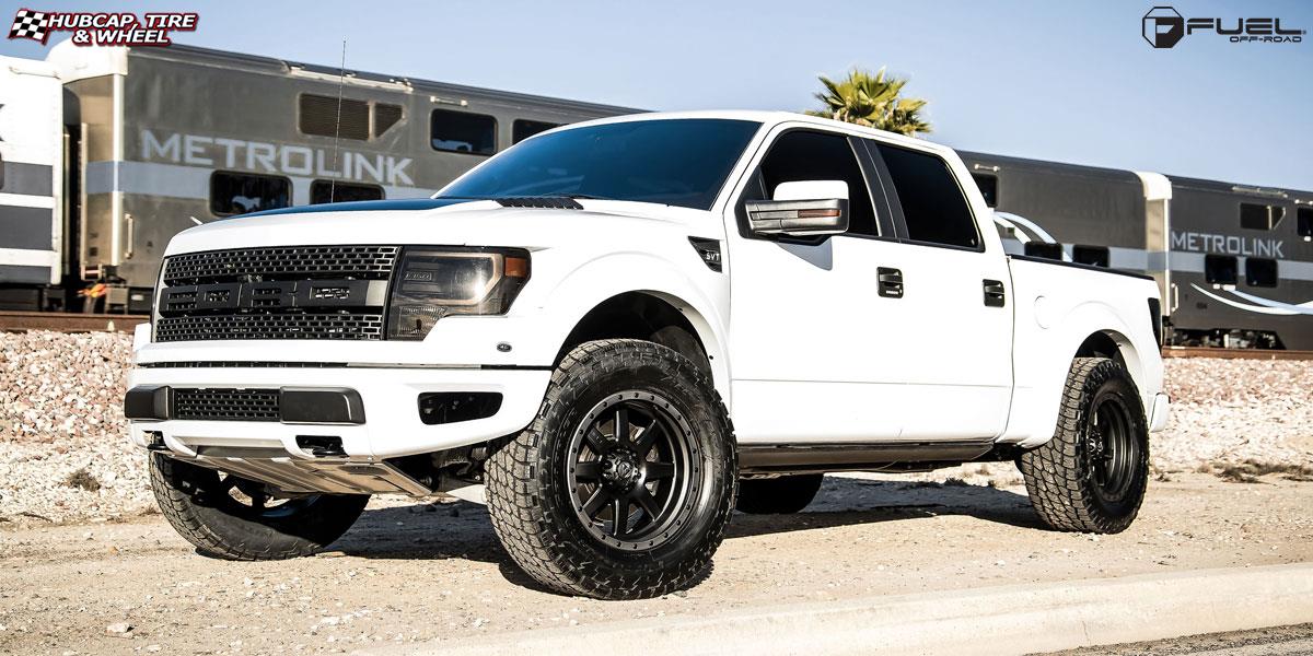 vehicle gallery/ford f 150 fuel trophy d551 20X9  Matte Black w/ Anthracite Ring wheels and rims