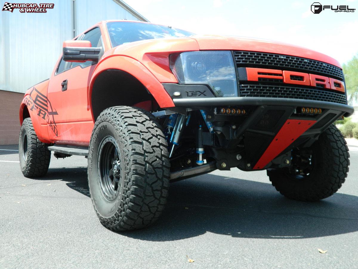 vehicle gallery/ford f 150 fuel trophy d551 0X0  Matte Black w/ Anthracite Ring wheels and rims