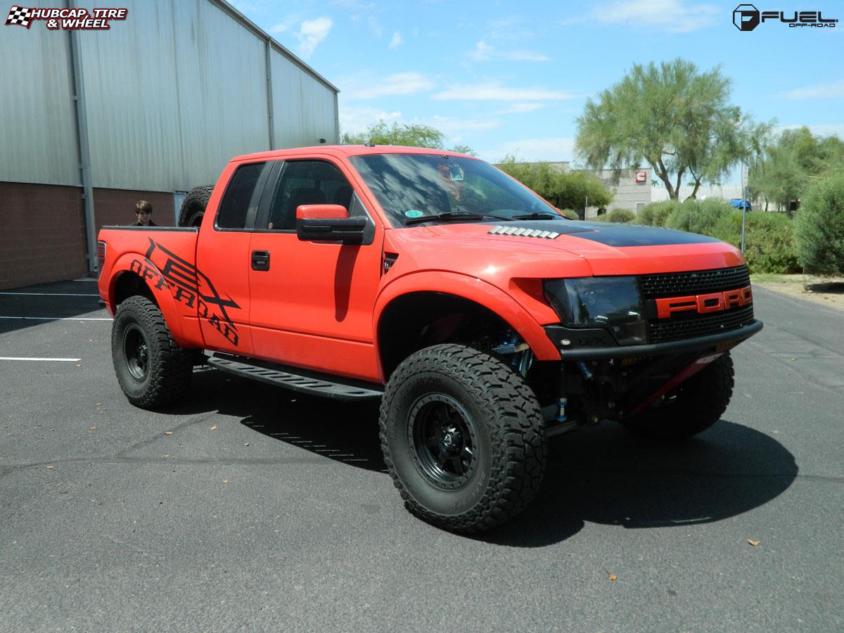 vehicle gallery/ford f 150 fuel trophy d551 0X0  Matte Black w/ Anthracite Ring wheels and rims