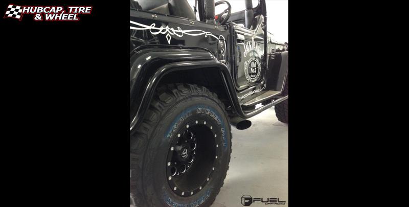 vehicle gallery/jeep wrangler fuel revolver d525 15X10  Matte Black & Milled wheels and rims