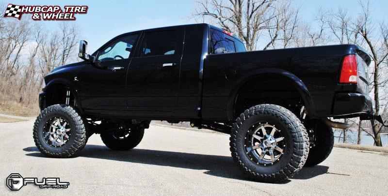 vehicle gallery/dodge ram 2500 fuel maverick d260 0X0  Chrome with Gloss Black Lip wheels and rims