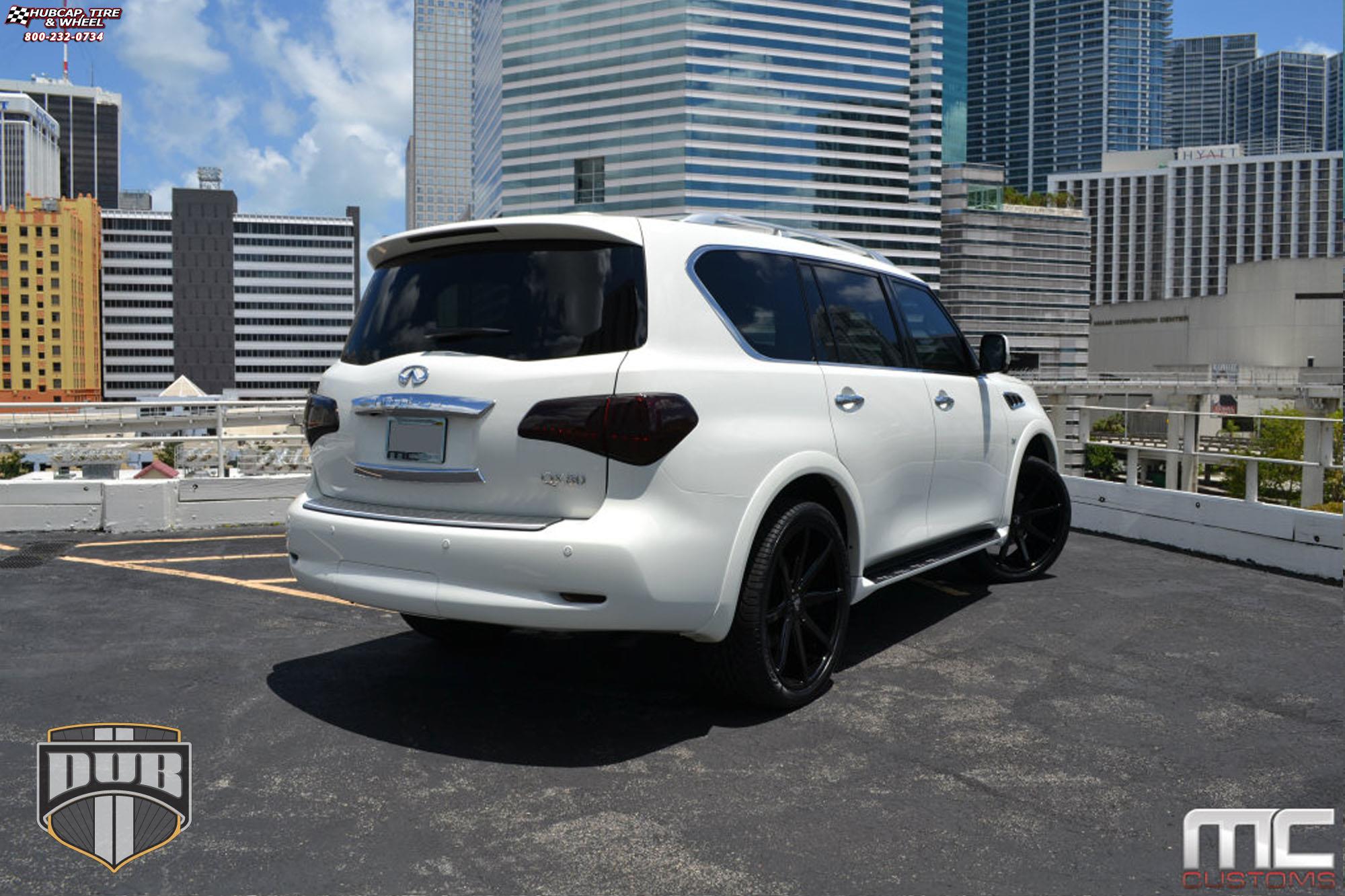 vehicle gallery/infiniti qx80 dub push s110 24X9.5  Gloss Black wheels and rims