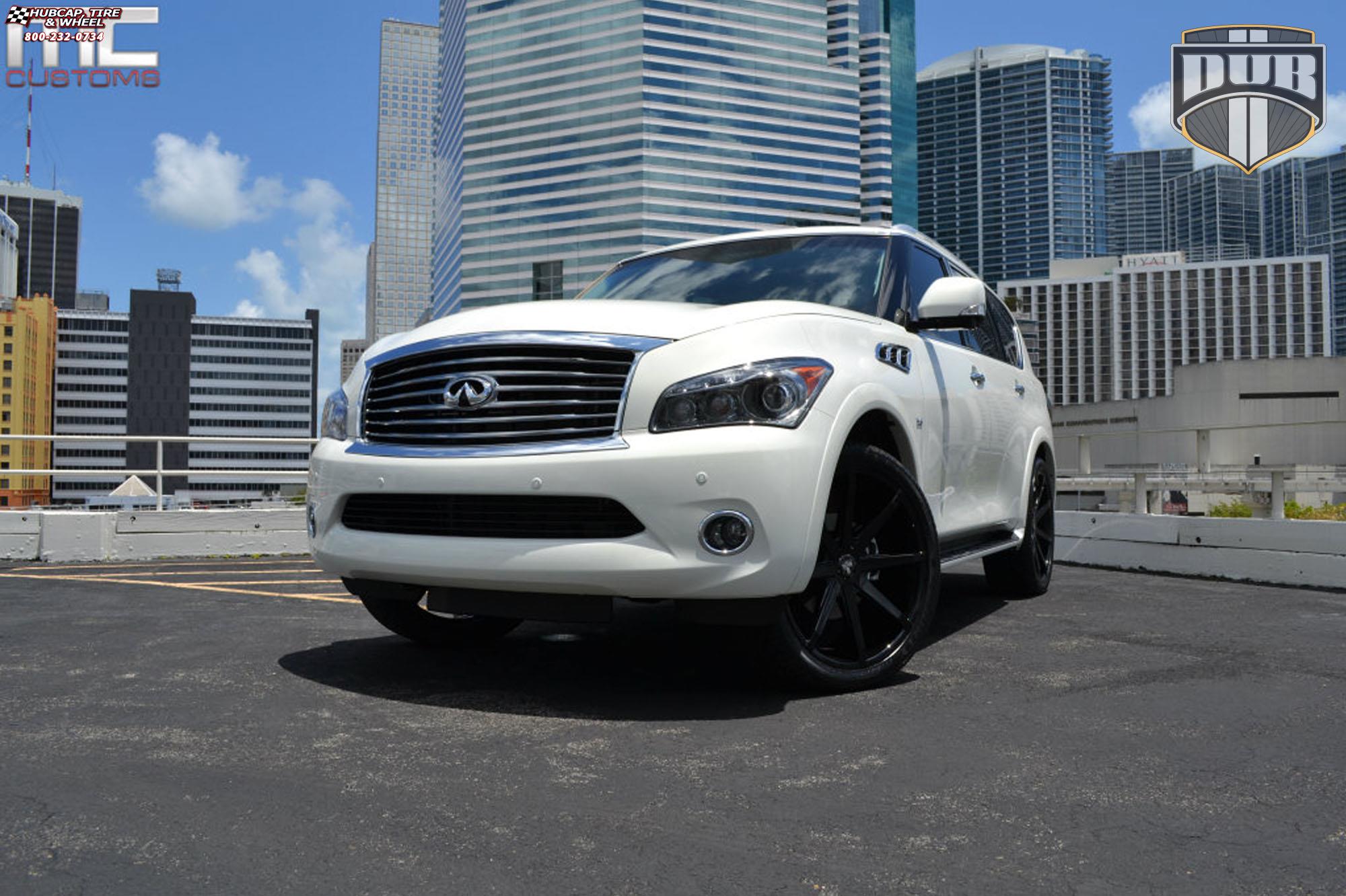 vehicle gallery/infiniti qx80 dub push s110 24X9.5  Gloss Black wheels and rims