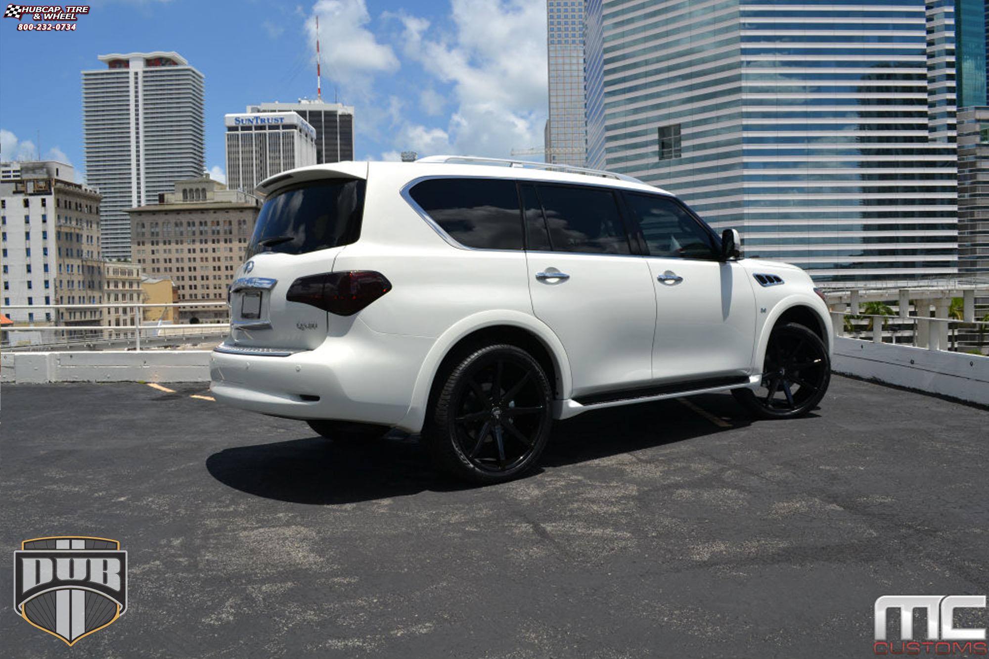 vehicle gallery/infiniti qx80 dub push s110 24X9.5  Gloss Black wheels and rims