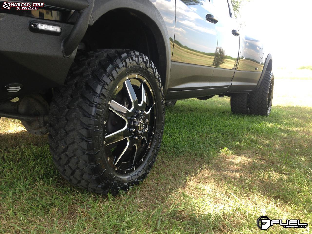 vehicle gallery/dodge ram larmie fuel maverick d262 0X0  Black & Milled wheels and rims