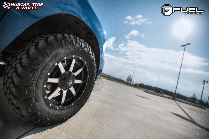 vehicle gallery/dodge ram fuel maverick d537 0X0  Matte Black & Machined Face wheels and rims