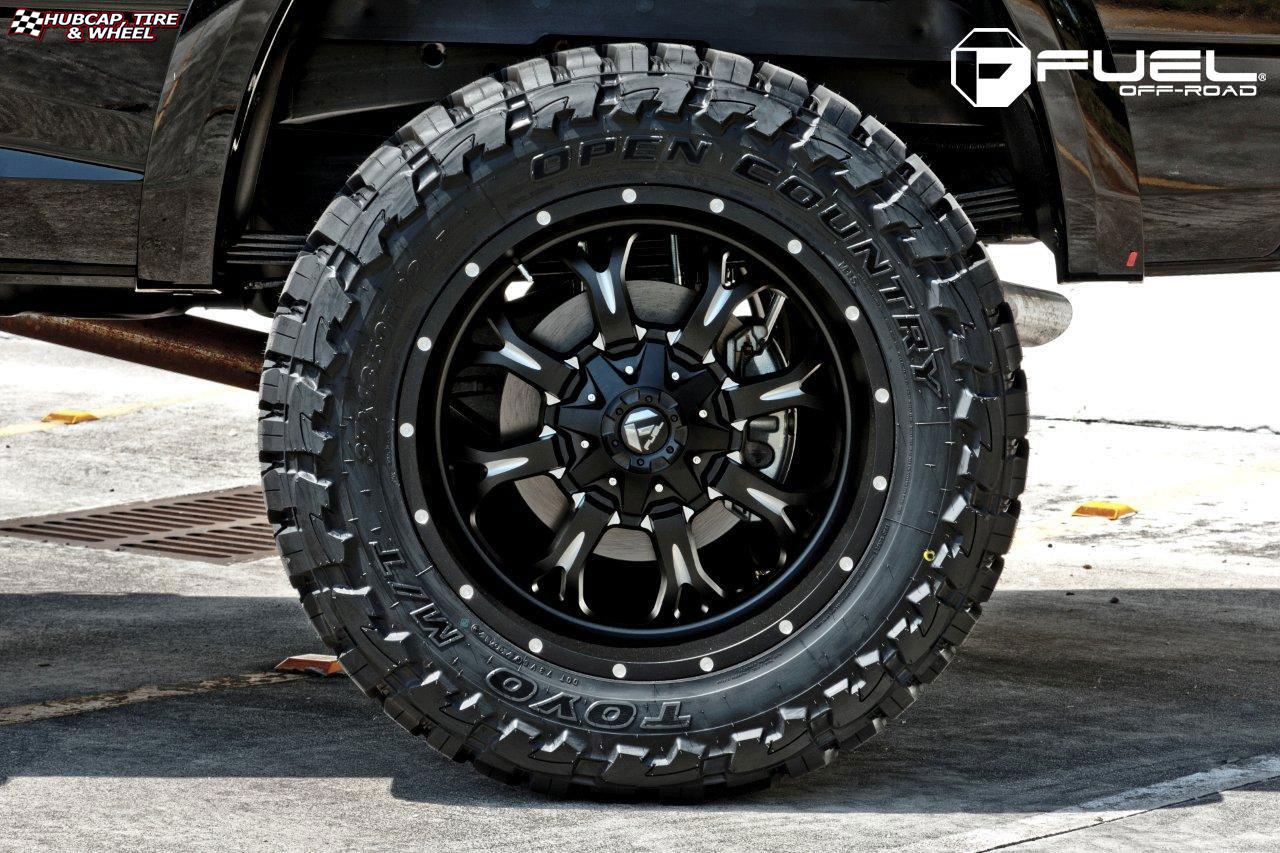 vehicle gallery/dodge ram 2500 fuel throttle d513 0X0  Matte Black & Milled wheels and rims