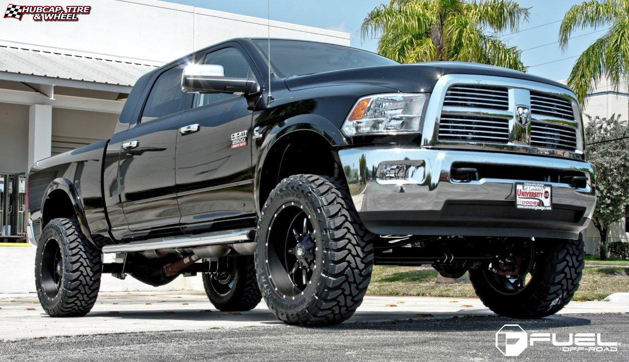 vehicle gallery/dodge ram 2500 fuel throttle d513 0X0  Matte Black & Milled wheels and rims