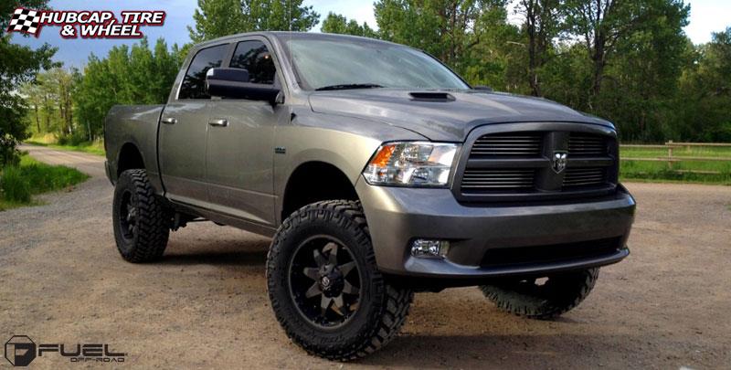 vehicle gallery/dodge ram 1500 fuel octane d509 20X9  Matte Black wheels and rims