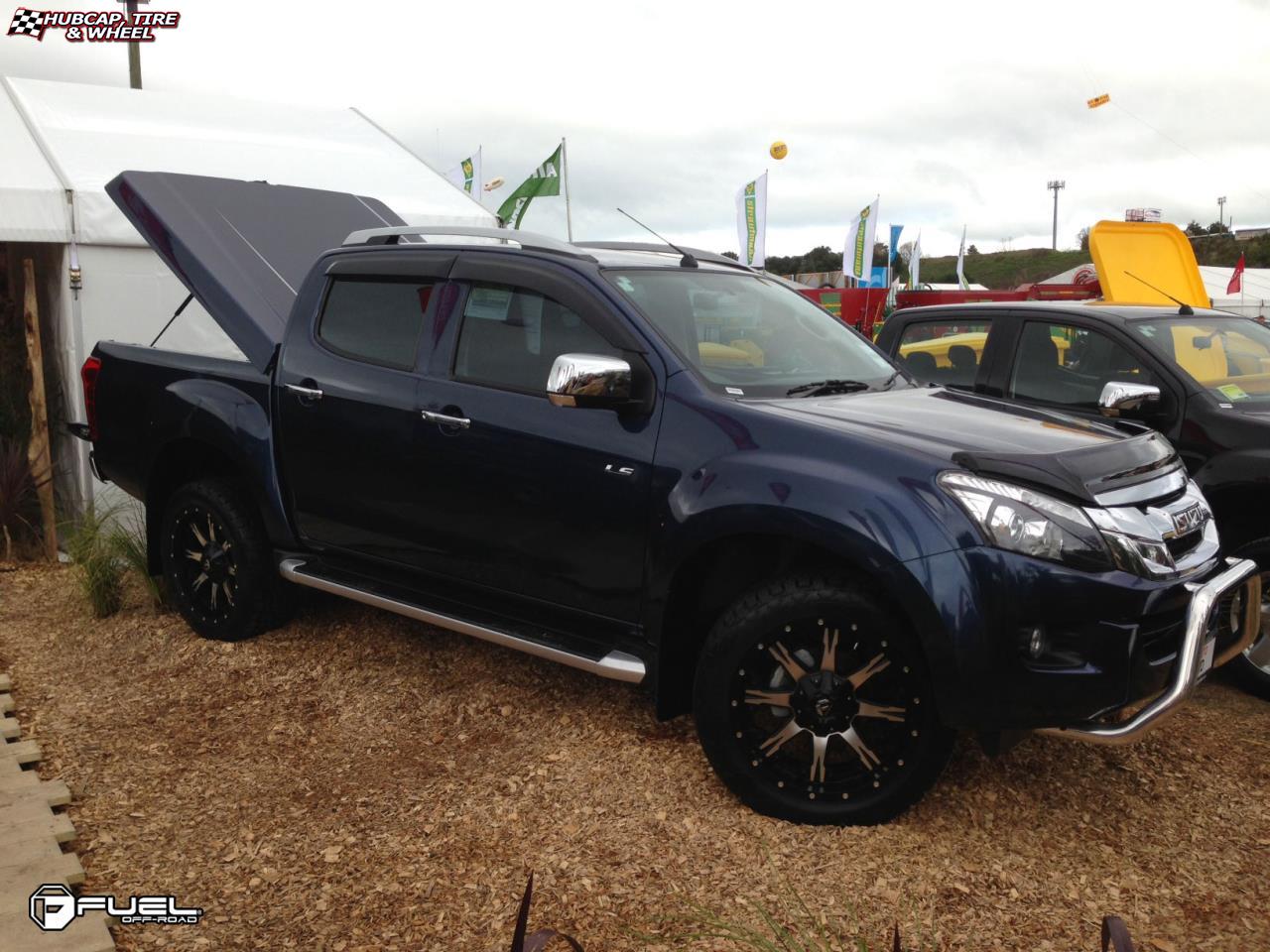 vehicle gallery/isuzu d max fuel nutz d541 0X0  Black & Machined wheels and rims