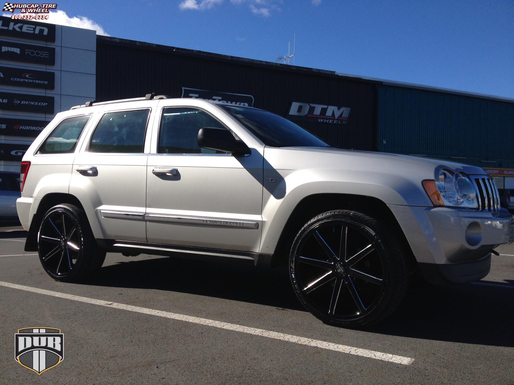 vehicle gallery/jeep grand cherokee dub push s109 22X9.5  Gloss Black & Milled wheels and rims