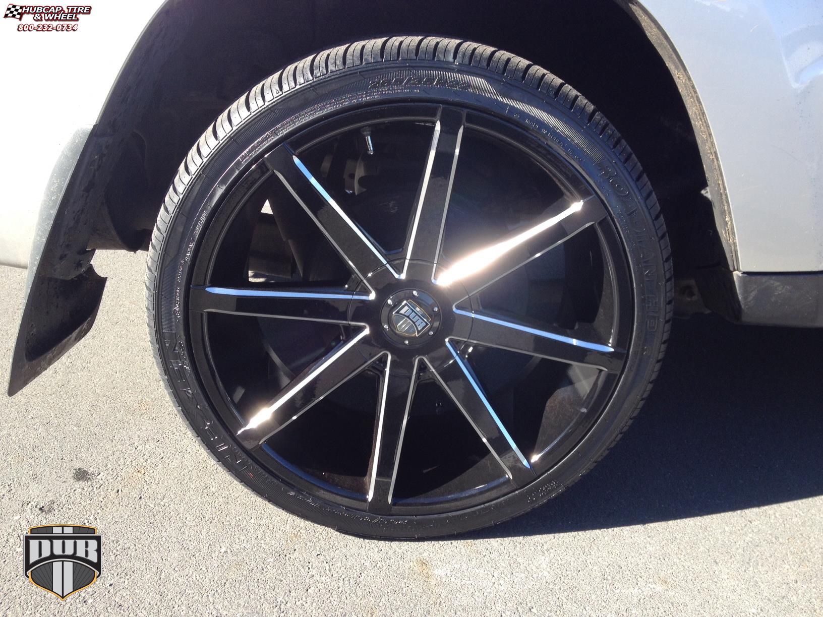 vehicle gallery/jeep grand cherokee dub push s109 22X9.5  Gloss Black & Milled wheels and rims