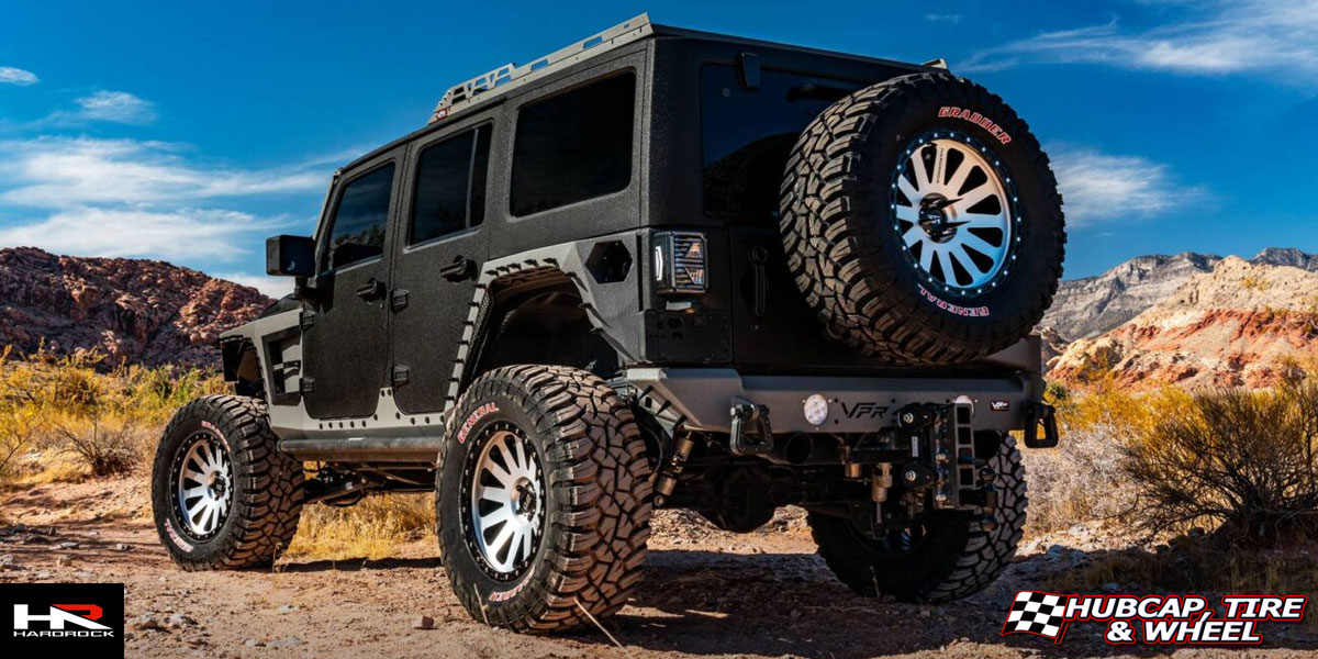 2020 jeep wrangler jk hardrock offroad h102 black machined face 20x9 custom aftermarket  Gloss Black Machined Face wheels and rims