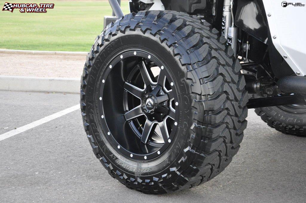 vehicle gallery/jeep wrangler fuel maverick d538 20X12 Black & Milled wheels and rims