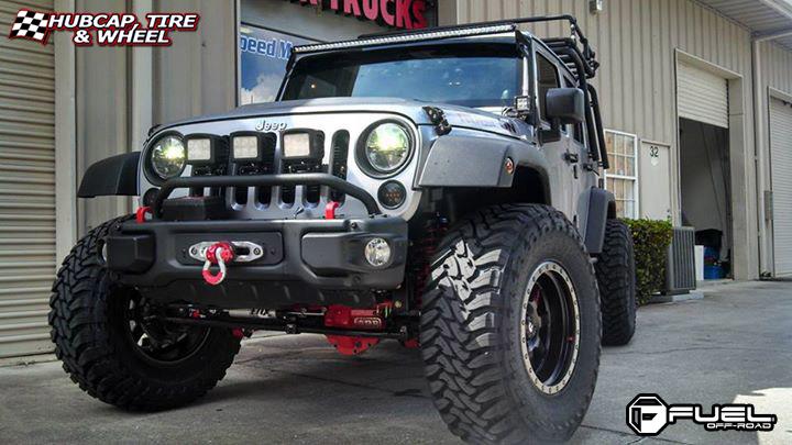 vehicle gallery/jeep wrangler fuel trophy d551 0X0  Matte Black w/ Anthracite Ring wheels and rims