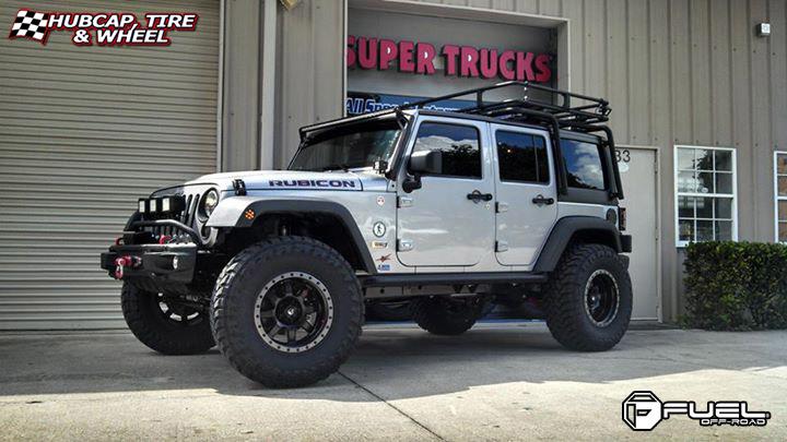 vehicle gallery/jeep wrangler fuel trophy d551 0X0  Matte Black w/ Anthracite Ring wheels and rims