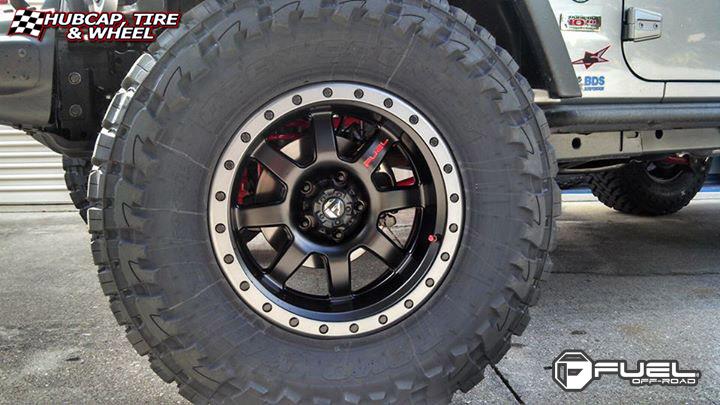 vehicle gallery/jeep wrangler fuel trophy d551 0X0  Matte Black w/ Anthracite Ring wheels and rims