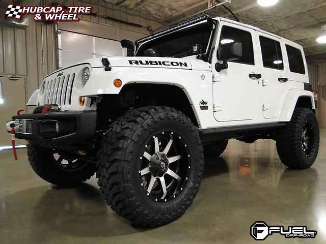 vehicle gallery/jeep wrangler fuel maverick d261 0X0  Black & Machined wheels and rims
