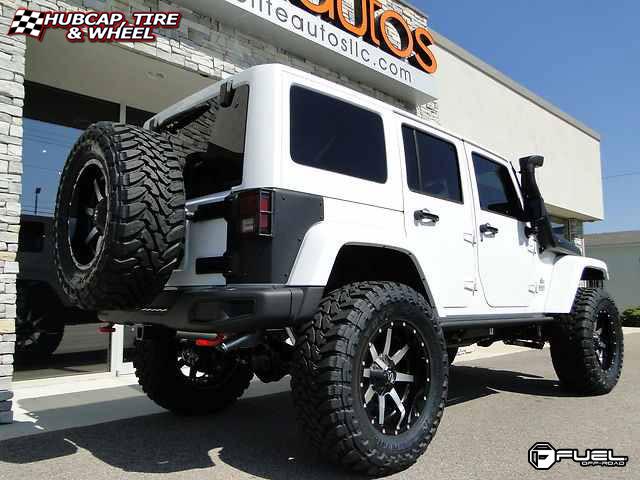 vehicle gallery/jeep wrangler fuel maverick d261 0X0  Black & Machined wheels and rims