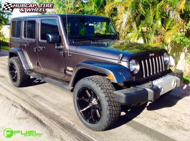 vehicle gallery/jeep wrangler fuel coupler d556 20X10  Black & Machined with Dark Tint wheels and rims