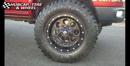 vehicle gallery/toyota tacoma fuel revolver d525 17X9  Matte Black & Milled wheels and rims