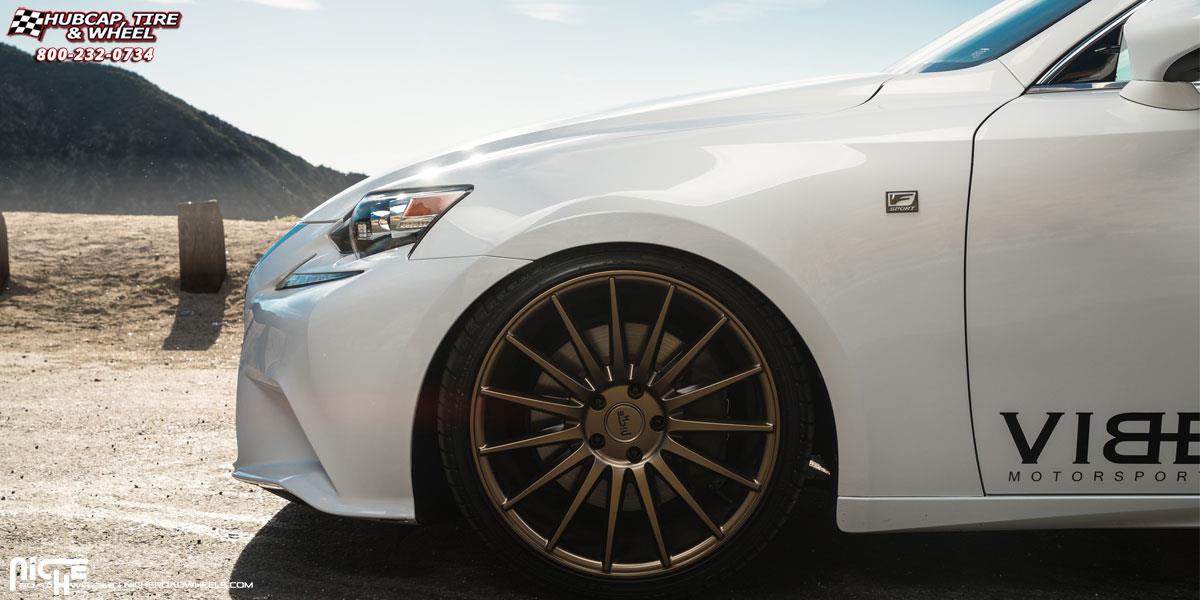 vehicle gallery/lexus is f niche form m158 19x85  Bronze wheels and rims