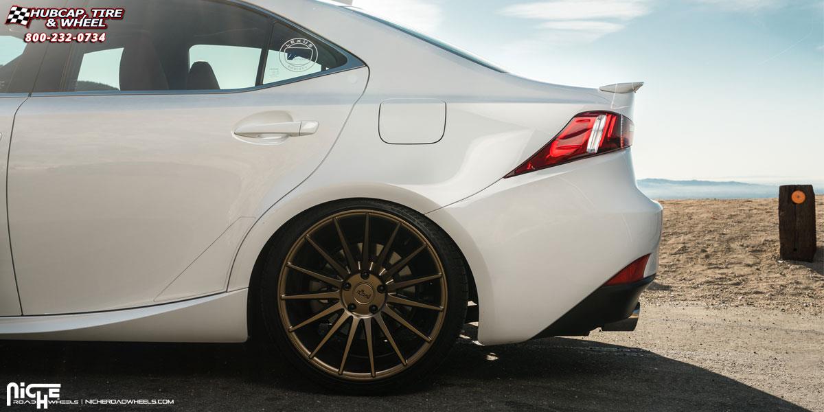 vehicle gallery/lexus is f niche form m158 19x85  Bronze wheels and rims